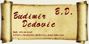 Budimir Dedović vizit kartica